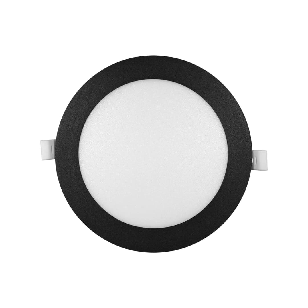 PANEL SLIM LED STUDIO ALUM REDONDO 18W LUZ NEUTRA (4000K) Ø22X1.2CM NEGRO