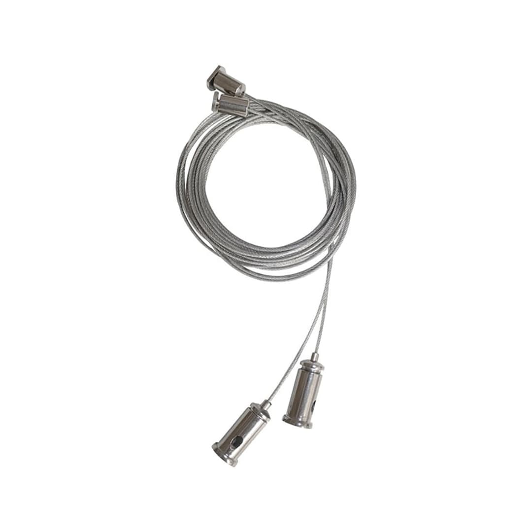 KIT DE 2 PIOLAS DE SUSPENSIÓN LED STUDIO PARA PERFIL (4 METROS) PLATEADO