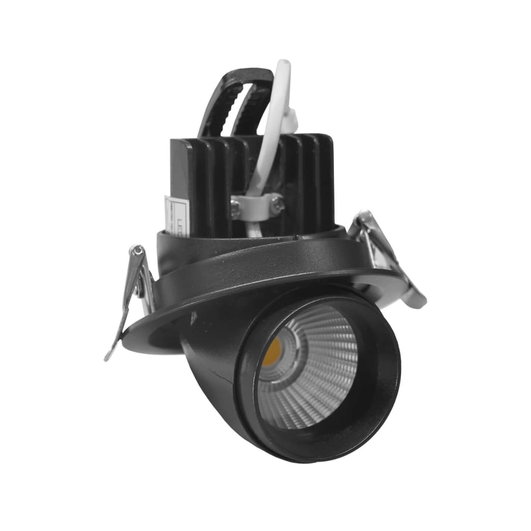 EMBUTIDO CIELO LED STUDIO CODO DIRIGIBLE REDONDO 21W LUZ NEUTRA (4000K) NEGRO
