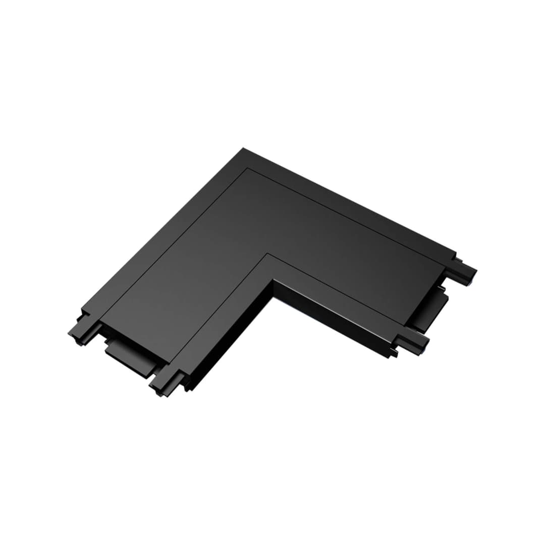 CONECTOR TIPO L LED STUDIO PARA RIEL MAGNÉTICO SLIM NEGRO