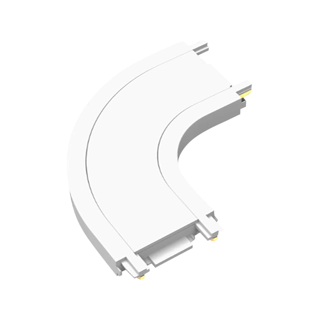 CONECTOR TIPO L CURVO LED STUDIO PARA RIEL MAGNÉTICO SLIM BLANCO