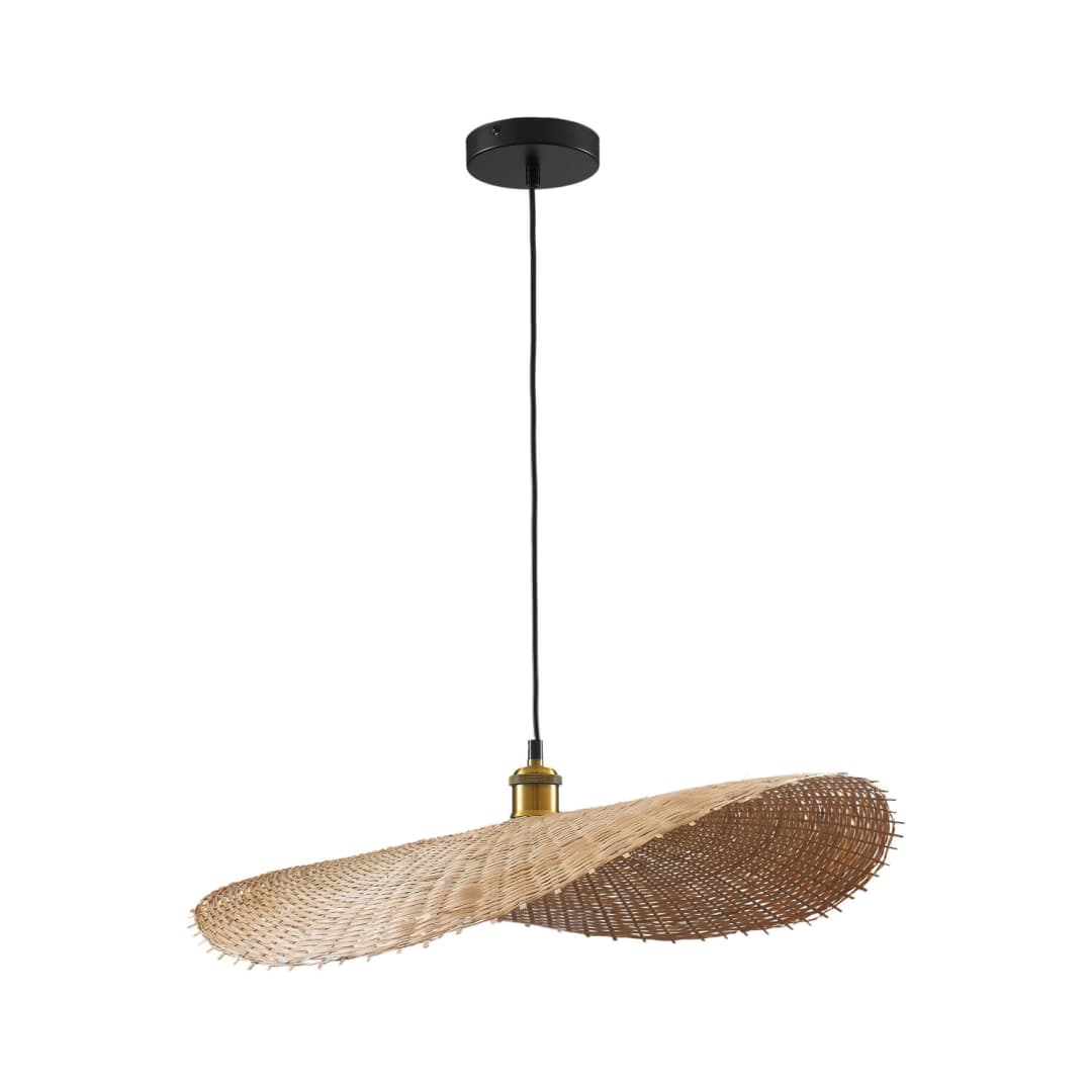 LÁMPARA COLGANTE LED STUDIO BAMBOO MEDIANA 10.5W LUZ CÁLIDA (3000K) (NO INCLUYE AMPOLLETA E27) CAFÉ