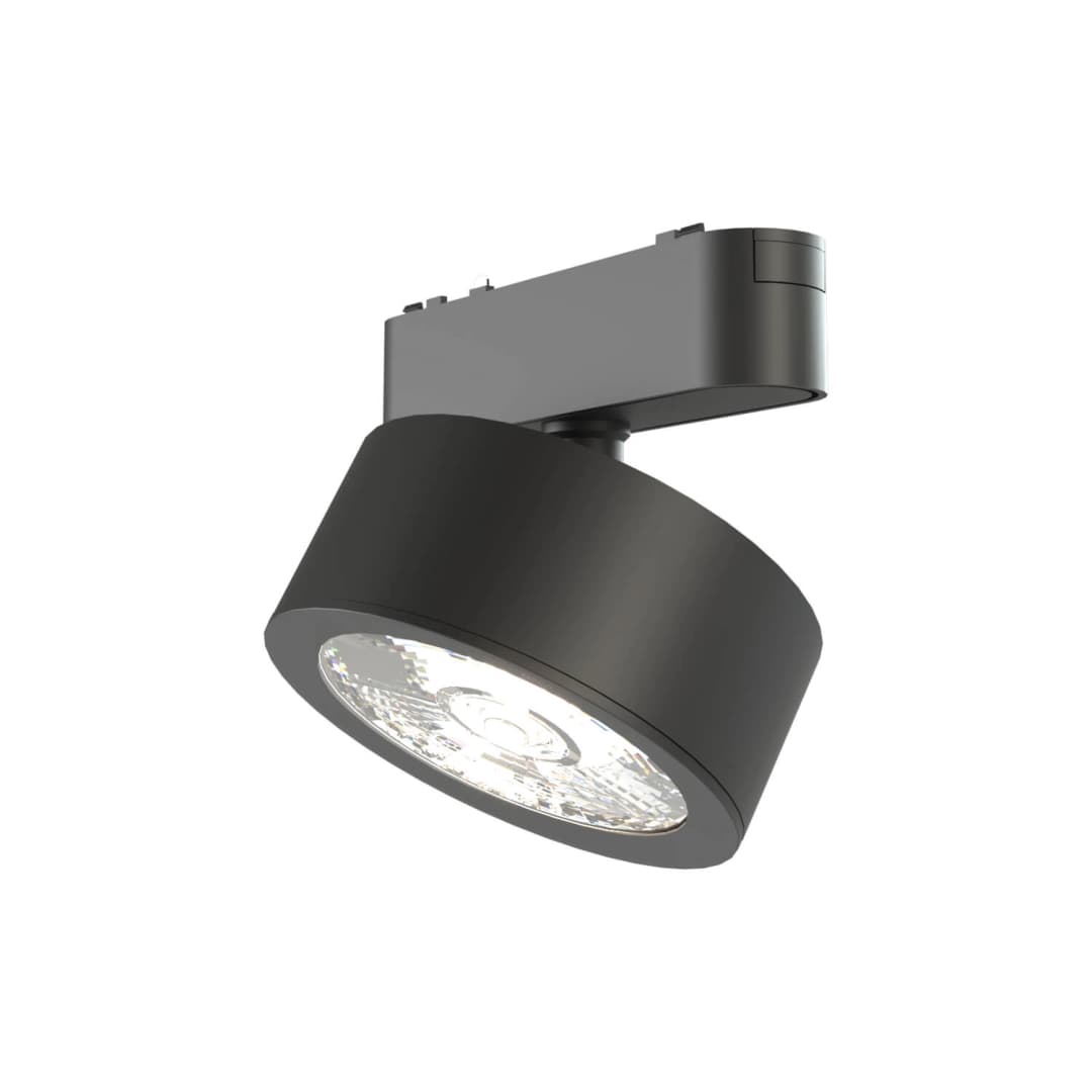 FOCO RIEL LED STUDIO PARA RIEL MAGNÉTICO DIRIGIBLE 8W LUZ CÁLIDA (3000K) NEGRO