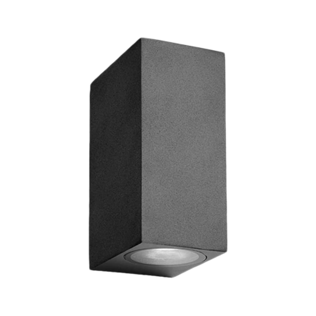 APLIQUÉ MURO LED STUDIO CUBRIX BIFOCAL IP65 (SIN AMPOLLETA GU10) NEGRO
