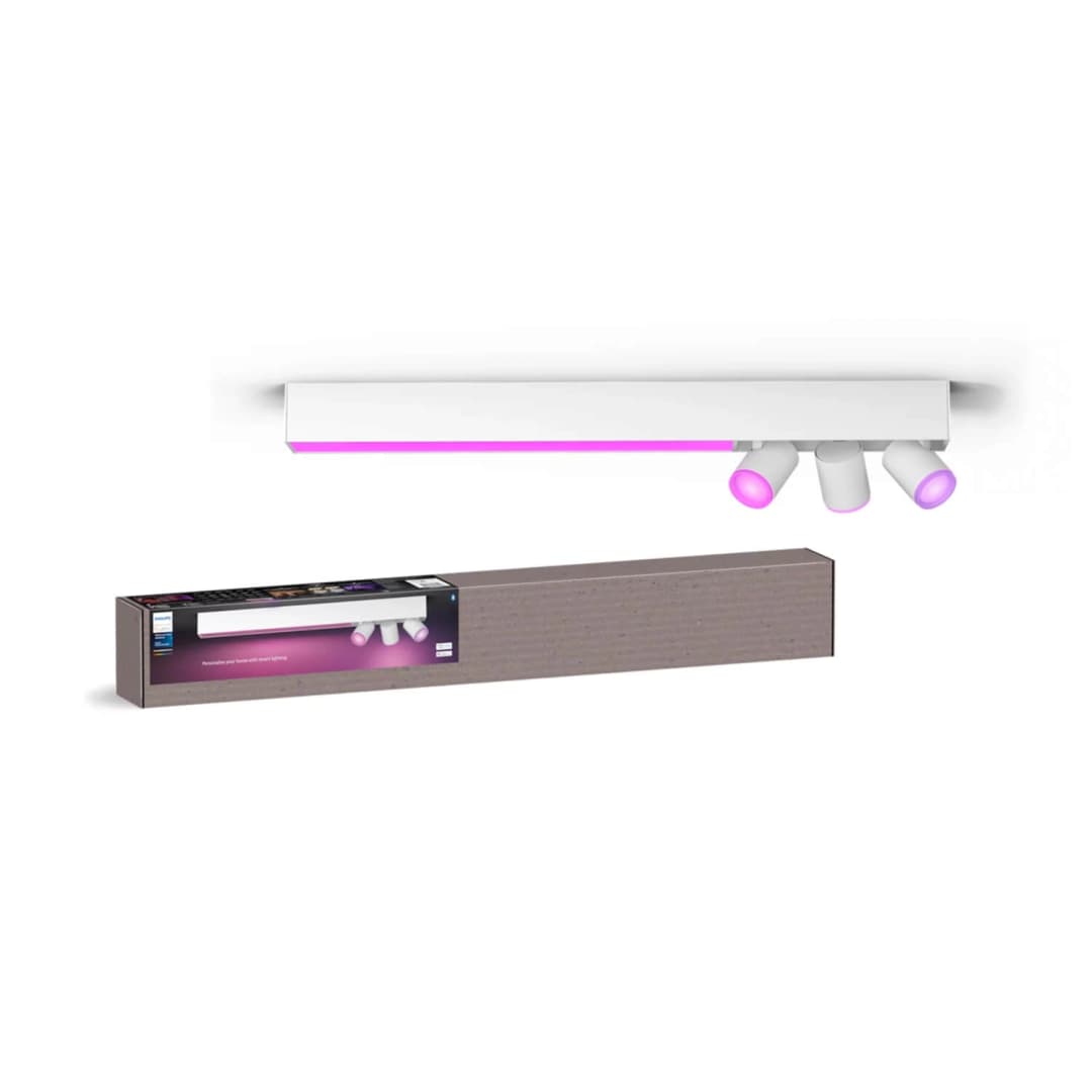 APLIQUÉ PHILIPS HUE CENTRIS DE TRES FOCOS 4.2W LUZ RGB BLANCO (929003808701)