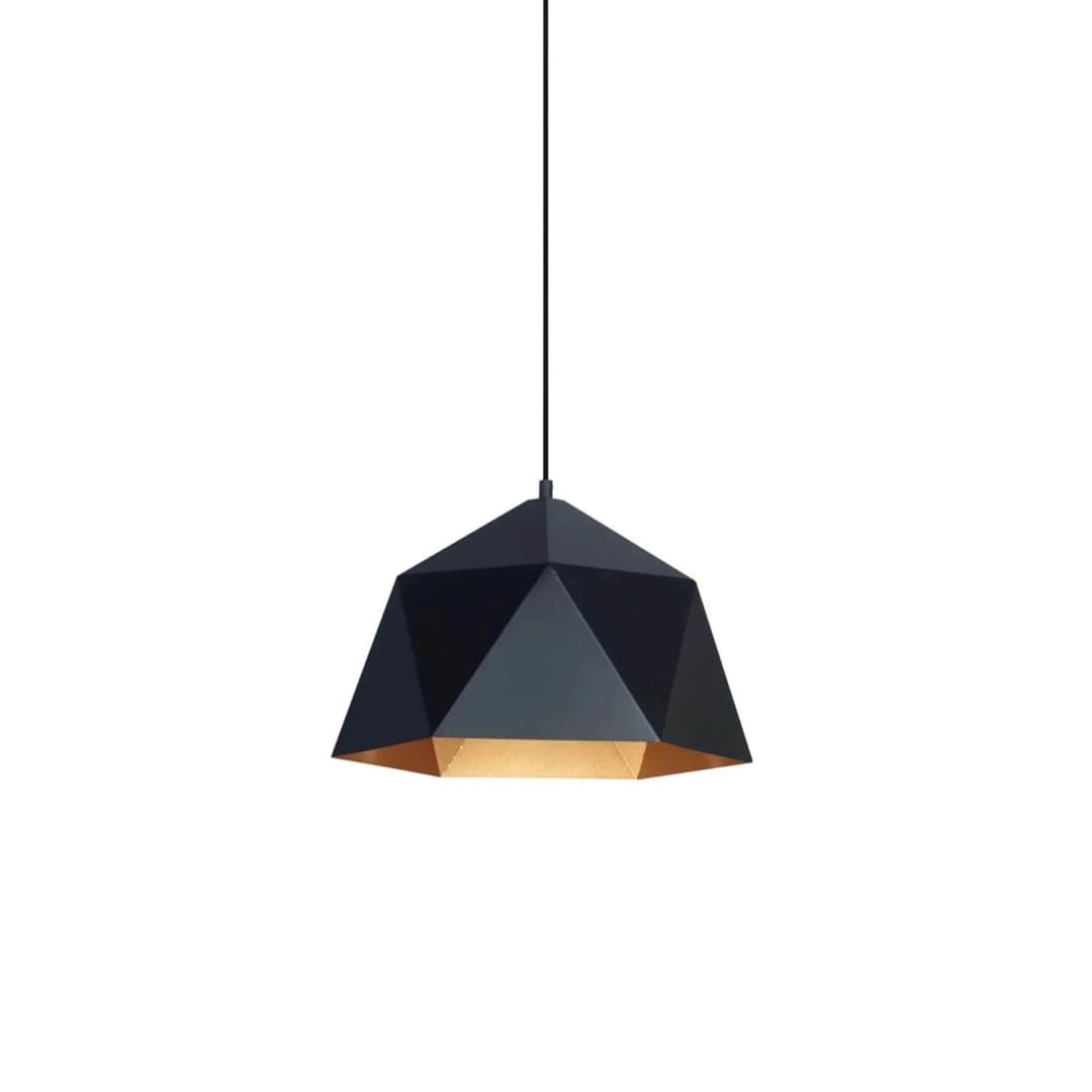 LÁMPARA COLGANTE LED STUDIO VÉNETO (SIN AMPOLLETA E27) NEGRO DORADO
