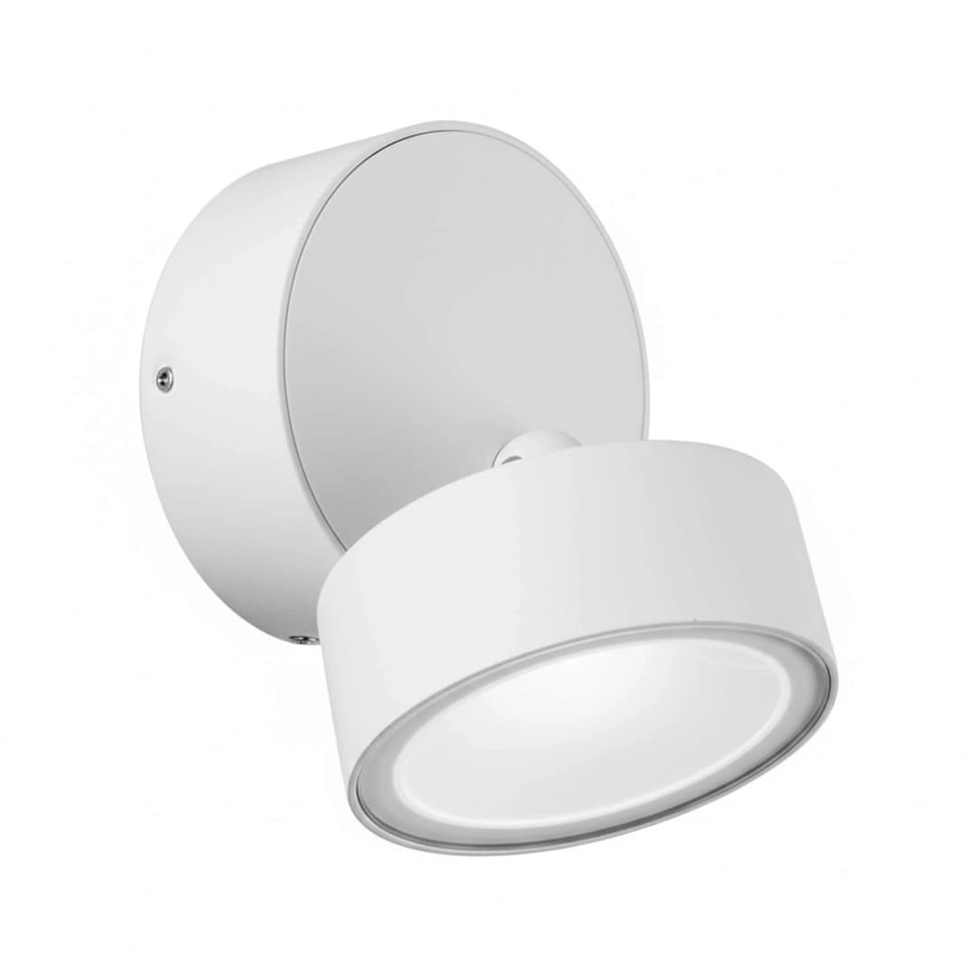 FOCO SOBREPUESTO CIELO / MURO LED STUDIO REDONDO DIRIGIBLE 6W LUZ CÁLIDA (3000K) IP54 BLANCO