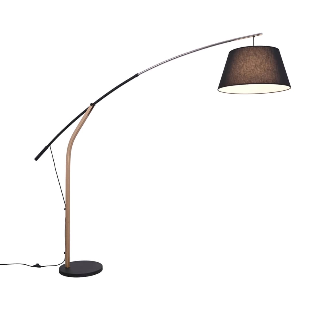 LÁMPARA DE PIE LED STUDIO TOR DORADA 10.5W LUZ CÁLIDA (3000K) NEGRA DORADA