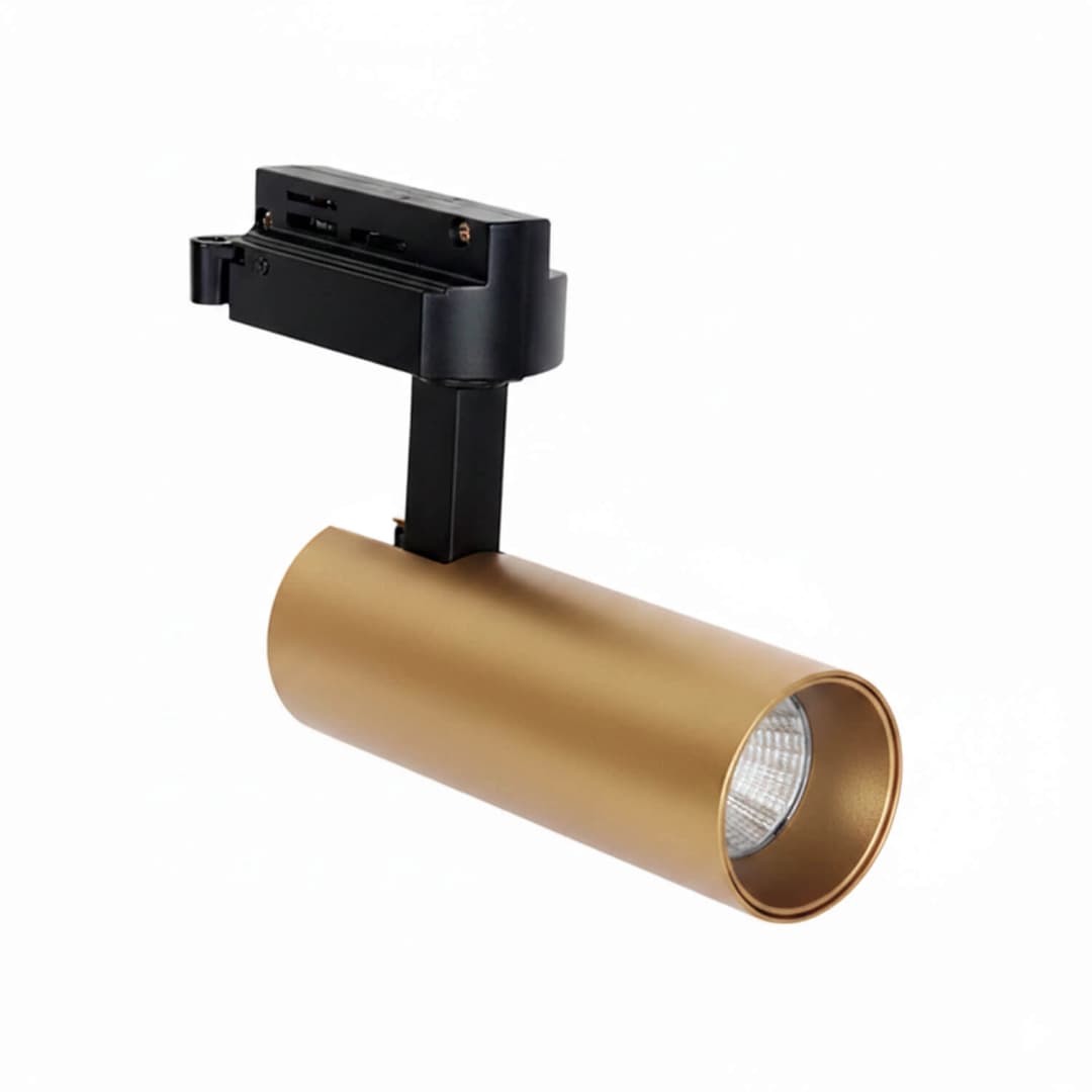 FOCO RIEL LED STUDIO TUBULAR 7W LUZ CÁLIDA (3000K) DORADO