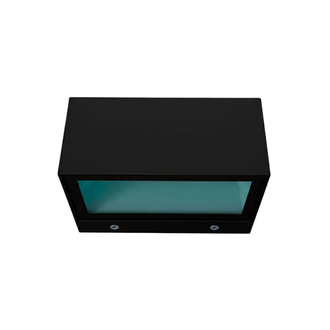 APLIQUÉ MURO BIFOCAL LED STUDIO RECTANGULAR 20W LUZ CÁLIDA (3000K) IP65 NEGRO