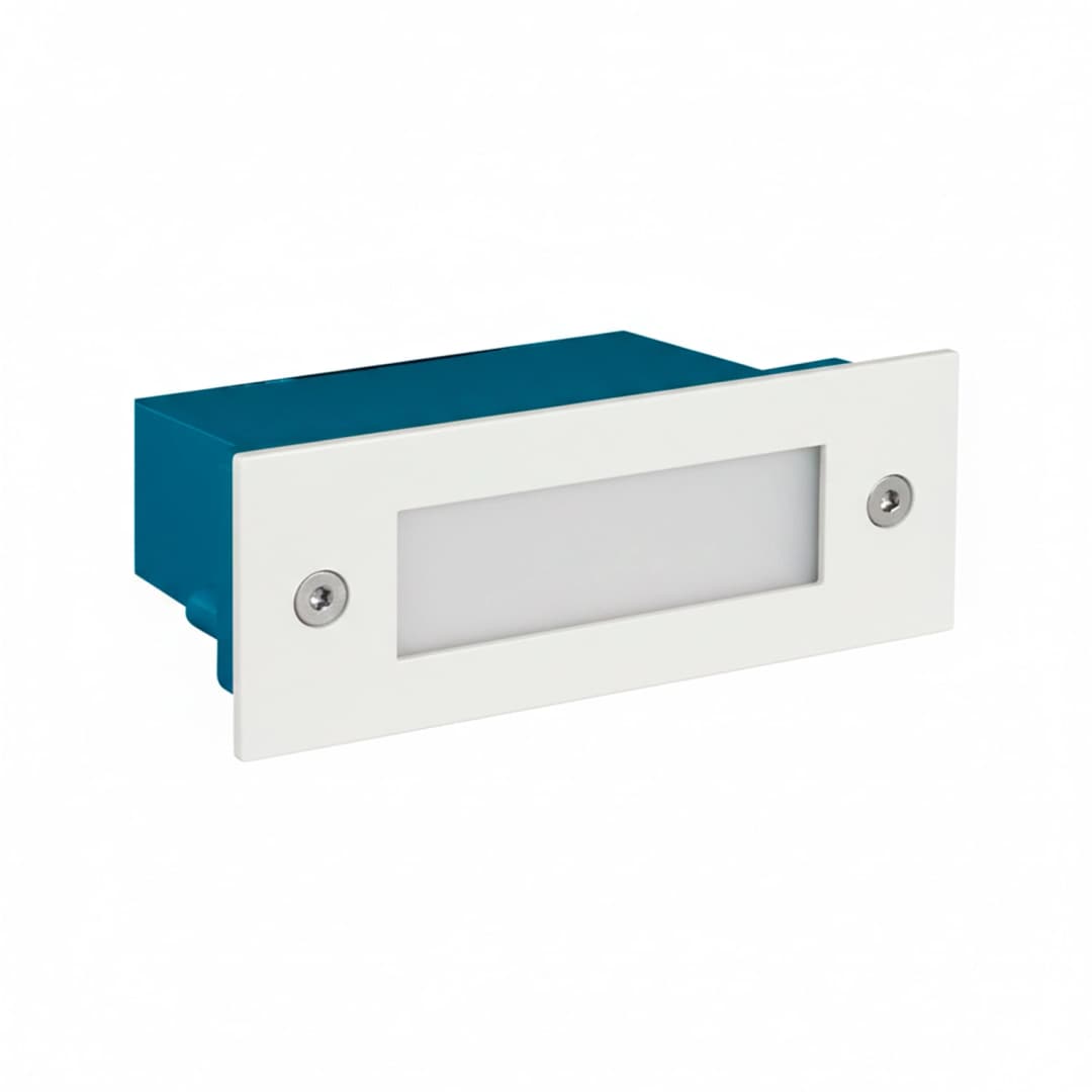 EMBUTIDO DE MURO LED STUDIO RECTANGULAR 5W LUZ CÁLIDA (3000K) IP65 BLANCO