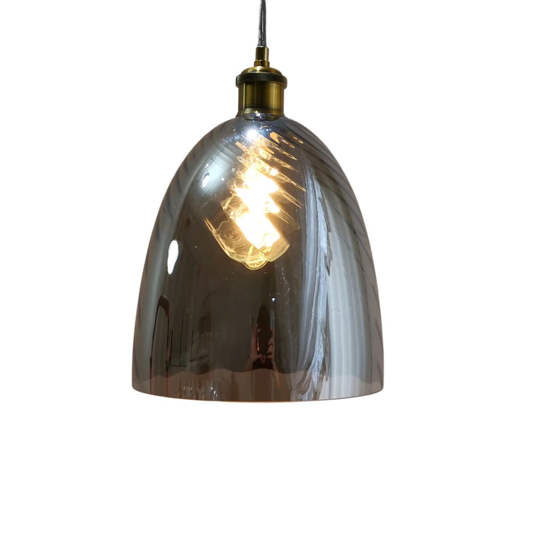 LÁMPARA COLGANTE LED STUDIO SERENA COPA (SIN AMPOLLETA E27) GRIS HUMO