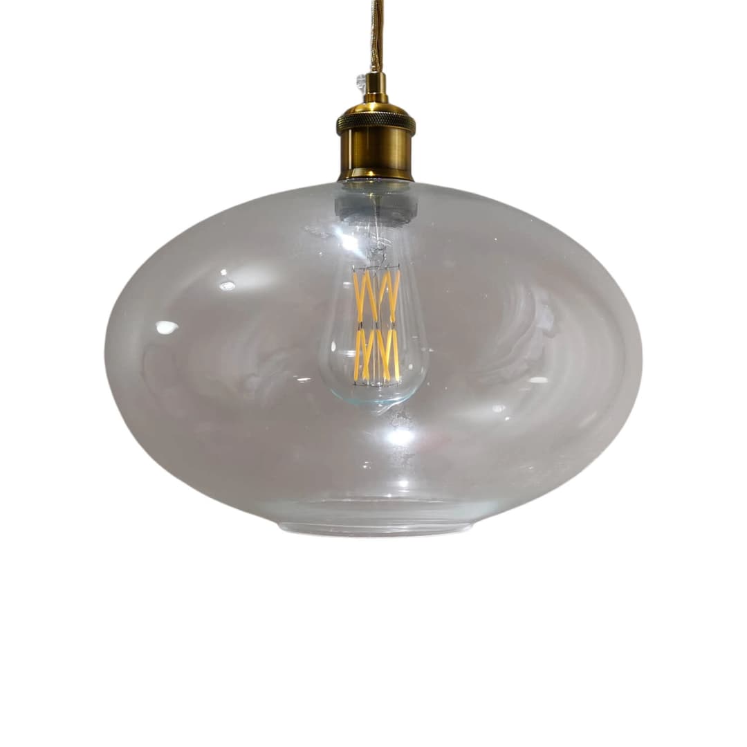 LÁMPARA COLGANTE LED STUDIO ORBE LISO (SIN AMPOLLETA E27) TRANSPARENTE