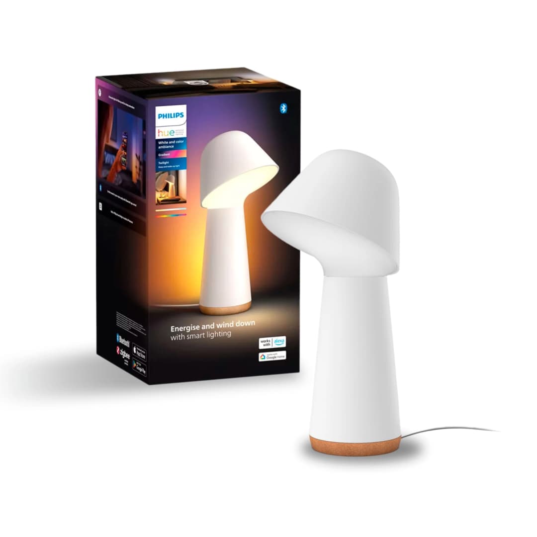 LÁMPARA DE MESA PHILIPS HUE TWILIGHT BED 13.4W LUZ RGB BLANCA (929003711201)
