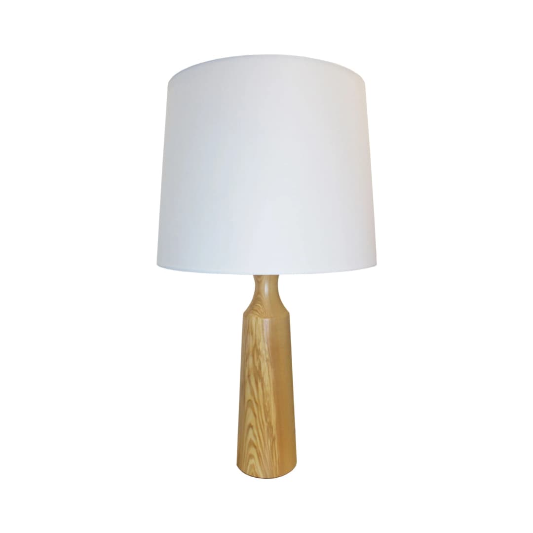 LÁMPARA DE MESA LED STUDIO TECA (SIN AMPOLLETA E27) BLANCO MADERA