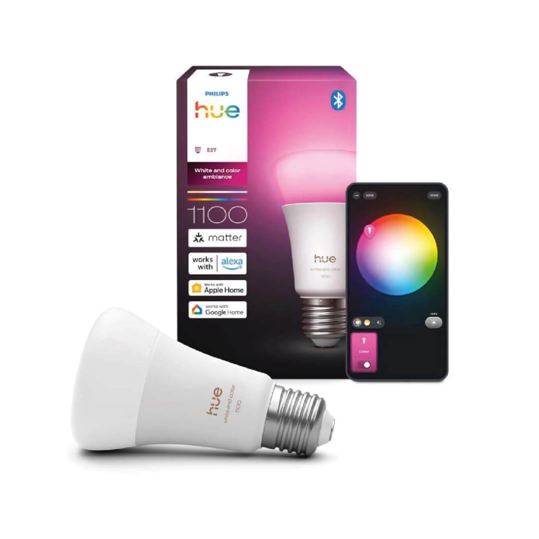 AMPOLLETA E27 PHILIPS HUE INTELIGENTE A60 8.1W LUZ RGB BLANCO (929003853501)