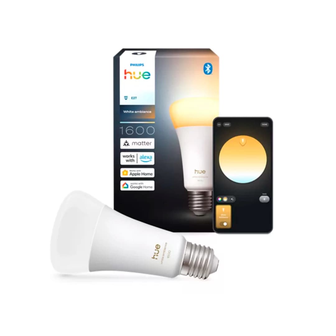 AMPOLLETA E27 PHILIPS HUE INTELIGENTE A67 11.8W LUZ CÁLIDA (2200K) NEUTRA (4000K) Y FRÍA (6500K) BLANCO (929003855001)