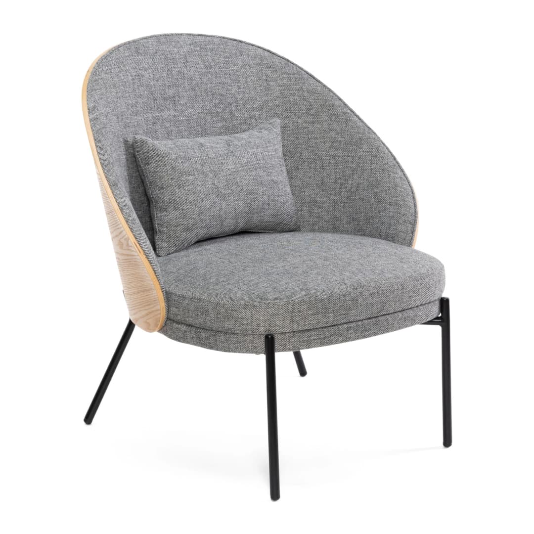 POLTRONA LED STUDIO AMALFI MADERA / GRIS / NEGRO