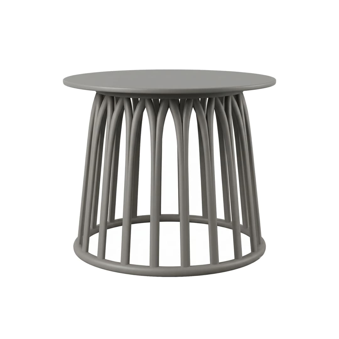 MESA LATERAL LED STUDIO COLUMBA GRIS CÁLIDO