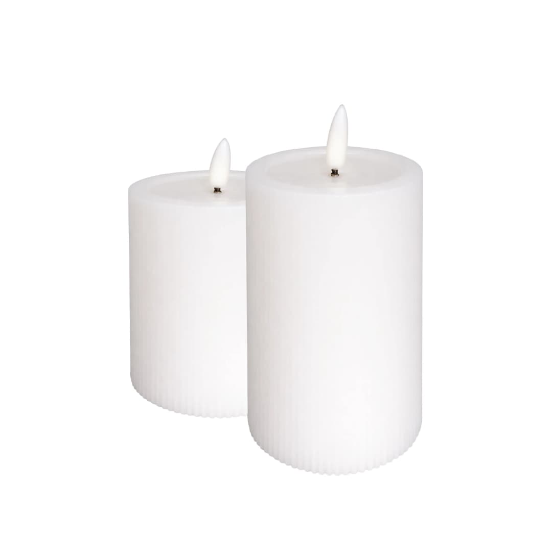 PACK VELAS LED STUDIO COLECCIÓN CERA AUTÉNTICA USB-C 0.12W LUZ CÁLIDA (2700K) A CÁLIDA (3200K) BLANCAS