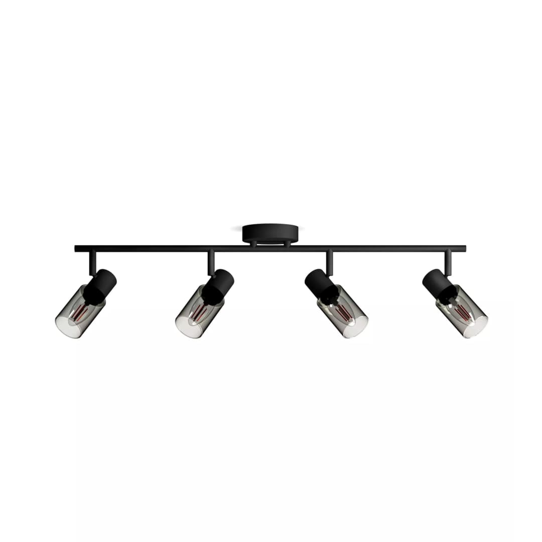 APLIQUÉ CIELO / MURO PHILIPS PALMS CUÁDRUPLE (SIN AMPOLLETAS E14) NEGRO (929004105301)