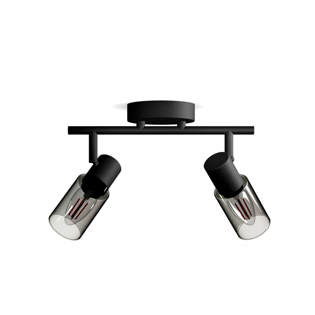 APLIQUÉ CIELO / MURO PHILIPS PALMS DOBLE (SIN AMPOLLETAS E14) NEGRO (929004105101)