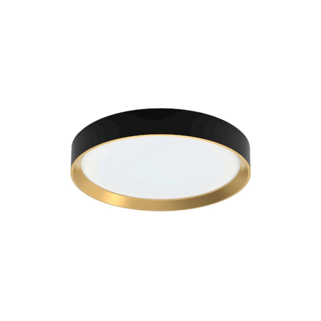 PLAFÓN PHILIPS HANNO 24W LUZ CÁLIDA Ø38.4x7CM NEGRO / DORADO (929004115801)