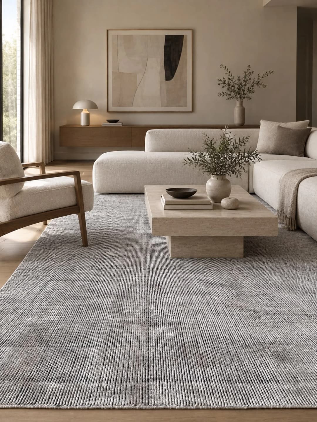 PREVENTA Alfombra Basanti Silver Black - 300X400
