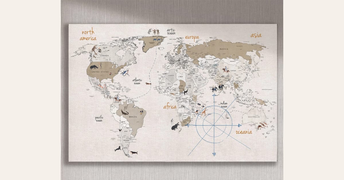 Cuadro Mapa Tribu horizontal | Carolina Colomba | Kouzee